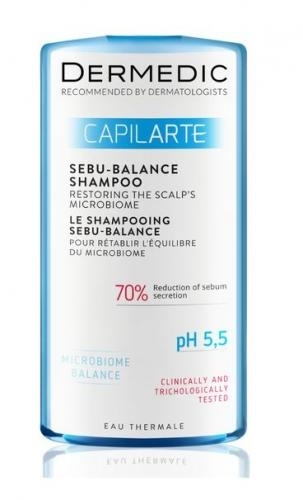 Zdjęcie Dermedic Capilarte Sebu-Balance szampon przywracający równowagę mikrobiomu skóry, 300 ml