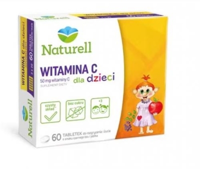Zdjęcie NATURELL Witamina C dla dzieci tabl. 60tab