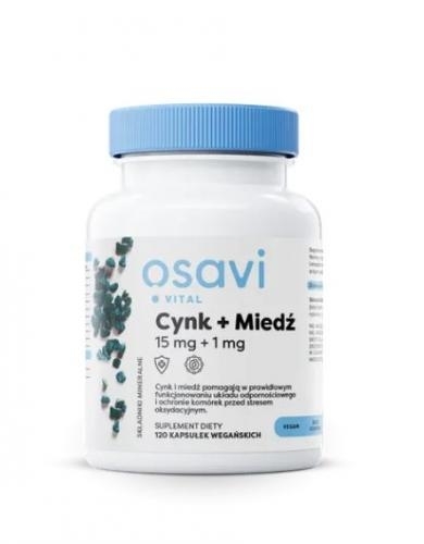 Zdjęcie Osavi Cynk + Miedź Miedź 15 mg + 1mg kaps.