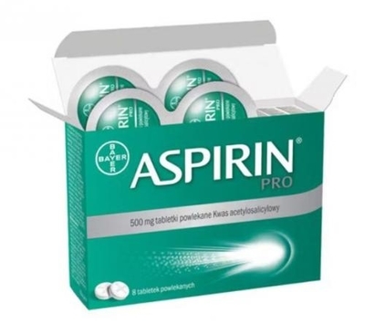 Zdjęcie Aspirin Pro tabl.powl. 0,5 g 20 tabl.