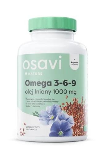 Zdjęcie Osavi Omega 3-6-9 olej lniany 1000 mg 120k