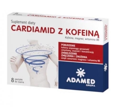 Zdjęcie CARDIAMID Z KOFEINĄ smak cytrusowy pastyl.
