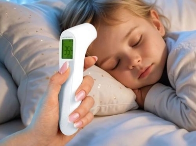 Zdjęcie Termometr bezdotykowy na podczerwień kolorowy ekran