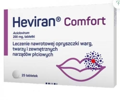 Zdjęcie Heviran Comfort tabl. 0,2 g 25 tabl.