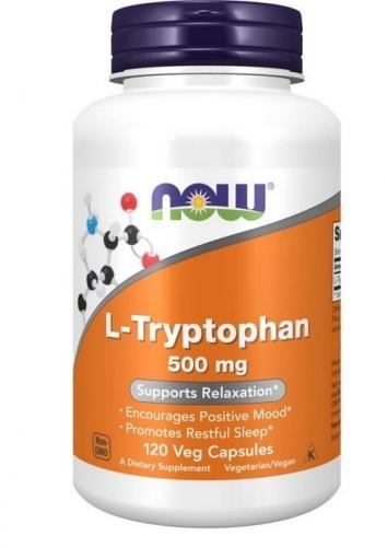 Zdjęcie Now-Foods L-Tryptohan 500 mg 120 kaps.