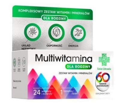 Zdjęcie ŚWIAT ZDROWIA Multiwit. d/rodziny 60 tabl.