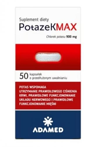 Zdjęcie Potazek chlorek potasu kaps. 0,61g 50kaps.