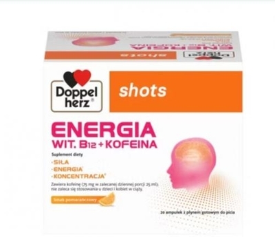Zdjęcie Doppelherz Shots Energia Wit. B12 + Kofeina