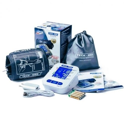 Zdjęcie Ciśnieniomierz elektroniczny Techmed TMA-10 arytmia, zasilacz