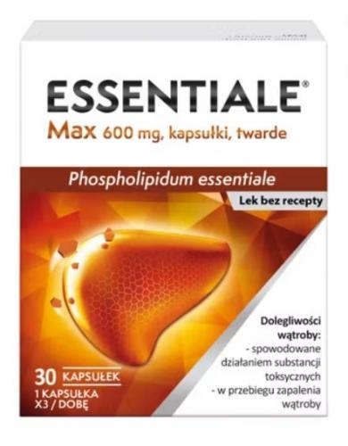 Zdjęcie Essentiale Max  kaps.twarde 0,6 g 30 kaps.