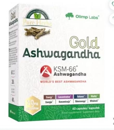 Zdjęcie Olimp Gold Ashwagandha KSM kaps. 60kaps.