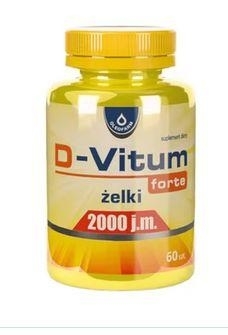 Zdjęcie D-Vitum Forte 2000 j.m. Żelki 60 szt.