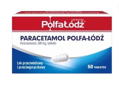 Zdjęcie Paracetamol Polfa-Łódź tabl. 500mg 50tabl.