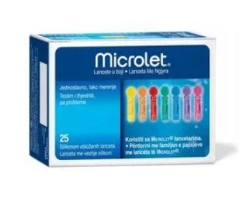 Zdjęcie Microlet Lancety kolorowe 25 szt.