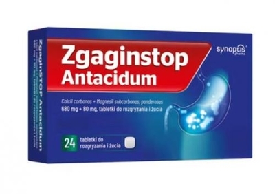 Zdjęcie Zgaginstop Antacidum 48 tabetek do rozgryzania