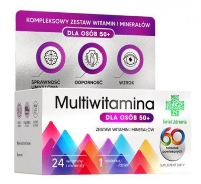 Zdjęcie ŚWIAT ZDROWIA Multiwit. dla 50+ 60 tabl.