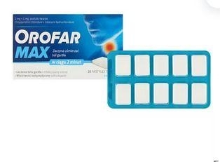 Zdjęcie Orofar MAX pastyl.twarda 2mg+1mg 30pastyl.