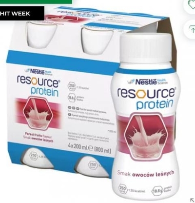 Zdjęcie Resource Protein smak owoców leśnych płyn 