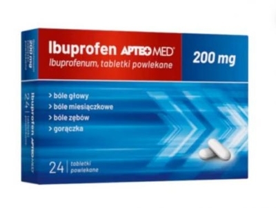Zdjęcie Ibuprofen APTEO MED tabl.powl. 0,2g 12tabl