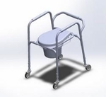 Zdjęcie Krzesło toaletowe z kółkami AT01003 Antar