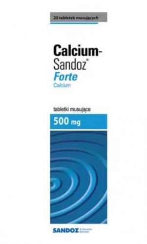 Zdjęcie Calcium Sandoz Forte 500mg 20 tabl.