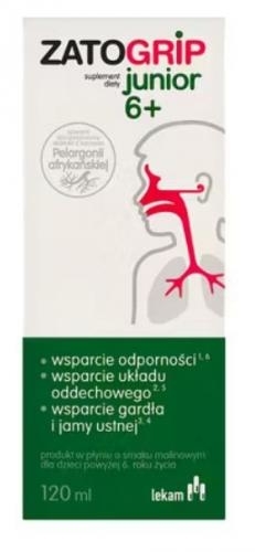 Zdjęcie Zatogrip Junior 6+ płyn 120 ml