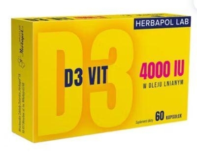 Zdjęcie D3 Vit 4000 Herbapol Lab kaps. 60 kaps.