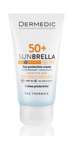 Zdjęcie Dermedic Sunbrella Krem ochronny SPF50+ SKÓRA Z PROBLEMAMI NACZYNIOWYMI, 50 ML