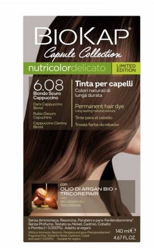 Zdjęcie BIOKAP D farba 6.08 Cappucino,ciemny blond
