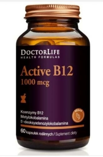 Zdjęcie Doctor Life Active B12 1000mcg, 60 kapsuł