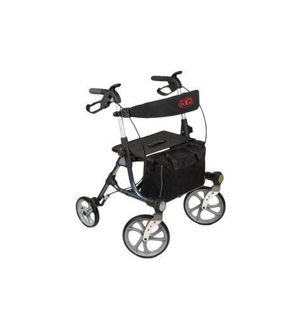 Zdjęcie Chodzik aluminiowy z oparciem i siedziskiem, czterokołowy AT51038 Antar