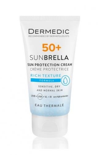Zdjęcie Dermedic Sunbrella Krem ochronny SPF50+ SKÓRA SUCHA I NORMALNA, 50 ML