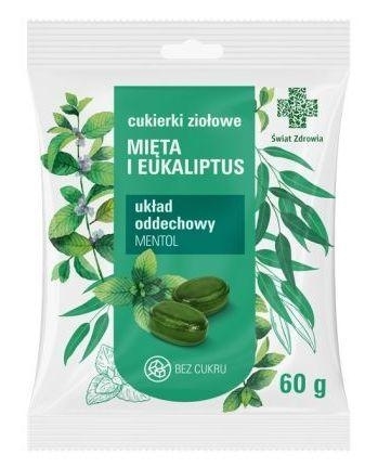 Zdjęcie Świat Zdrowia Cukierki ziołowe mięta i euk