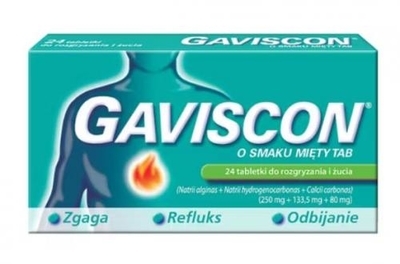 Zdjęcie Gaviscon o smaku mięty 48 tabl.do ssania