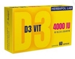 Zdjęcie D3 Vit 4000 Herbapol Lab kaps. 60 kaps.