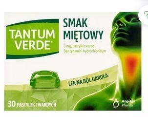 Zdjęcie Tantum Verde smak miętowy pastyl.twarde 3m