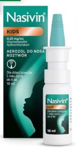 Zdjęcie Nasivin Kids 0.025% aer.donosa 0,25mg/1ml 