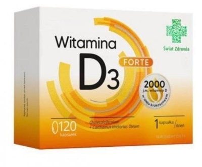 Zdjęcie ŚWIAT ZDROWIA Wit.D3 Forte 2000j  60 kaps.